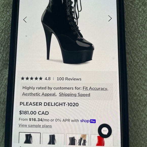 Pleaser Delight -1020 Boots , size 11. High hill. Half price - Picture 4 of 6